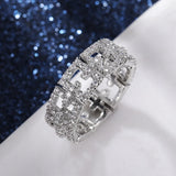 Stylish Women Wedding Band CZ Love Ring Versatile Jewelry