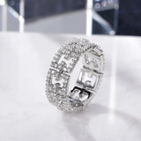 Stylish Women Wedding Band CZ Love Ring Versatile Jewelry