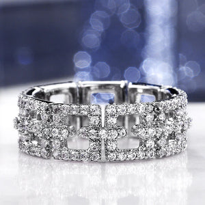 Stylish Women Wedding Band CZ Love Ring Versatile Jewelry