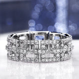 Stylish Women Wedding Band CZ Love Ring Versatile Jewelry