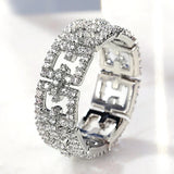 Stylish Women Wedding Band CZ Love Ring Versatile Jewelry