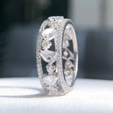Bride Wedding Rings Bling Bling Silver Plated Finger Accessories