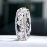 Bride Wedding Rings Bling Bling Silver Plated Finger Accessories