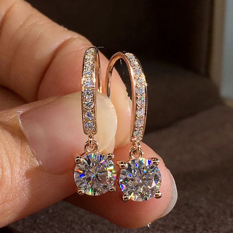 Timeless Style Women's Dangle Earrings Rose Ear Piercing Drop Earrings