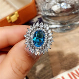 CZ Wedding Ring Women Engagement Party Jewelry