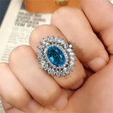 CZ Wedding Ring Women Engagement Party Jewelry