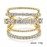 Bohemian Stylish Women Rings Full Micro Paved Women Jewelry Ring
