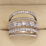 Bohemian Stylish Women Rings Full Micro Paved Women Jewelry Ring