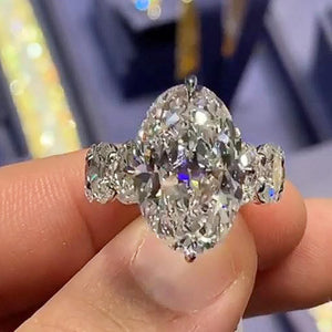 Paved Oval CZ Promise Ring - Wedding Engagement Access