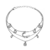Women's Multilayer Anklets with Charms Stylish Ankle Bracelet