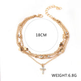 Women's Multilayer Anklets with Charms Stylish Ankle Bracelet