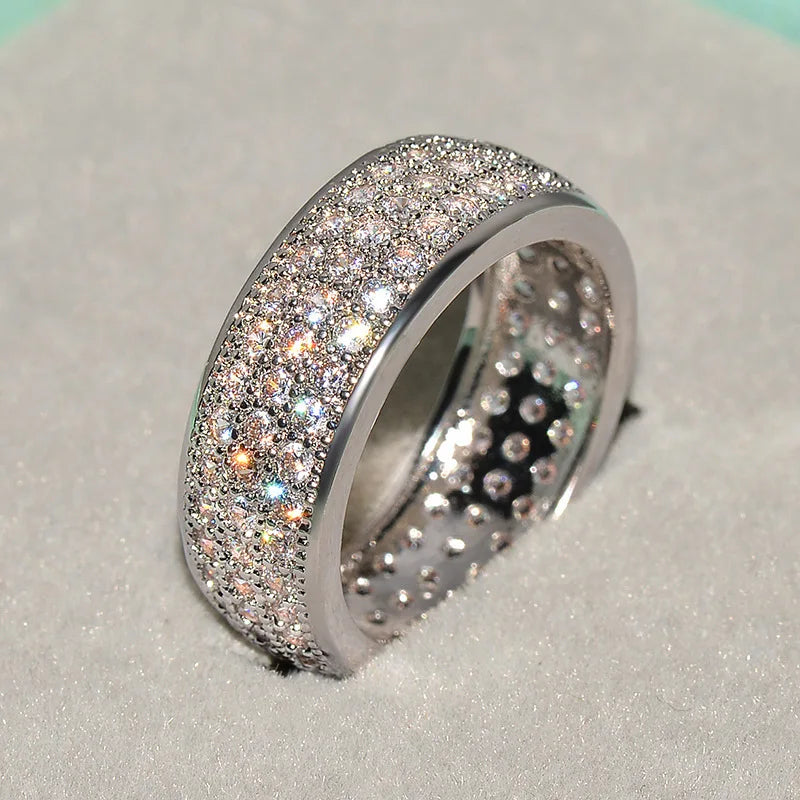 Promise Rings Women Bling Bling Finger Accessory for Party Daily Wear Rings
