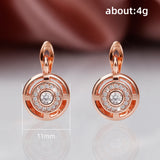 Rose Color/Silver Bridal Wedding Earrings High Jewelry Drop