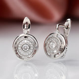 Rose Color/Silver Bridal Wedding Earrings High Jewelry Drop