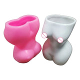 Human Body Flowerpot Silicone Mold Pen Holder Mold Resin Epoxy Craft
