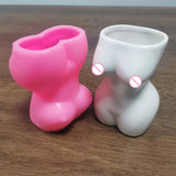 Human Body Flowerpot Silicone Mold Pen Holder Mold Resin Epoxy Craft