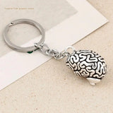 Human Brain Keychain 3D Organs Pendant for KEY Holder Psychologist