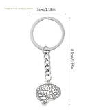 Human Brain Keychain 3D Organs Pendant for KEY Holder Psychologist