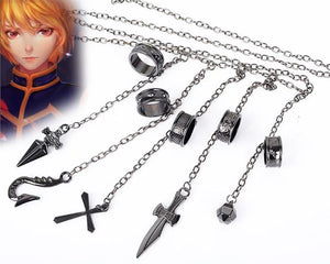 Hunter X Hunter Kurapika Five Darts Finger Ring Hand Chain Cosplay Prop
