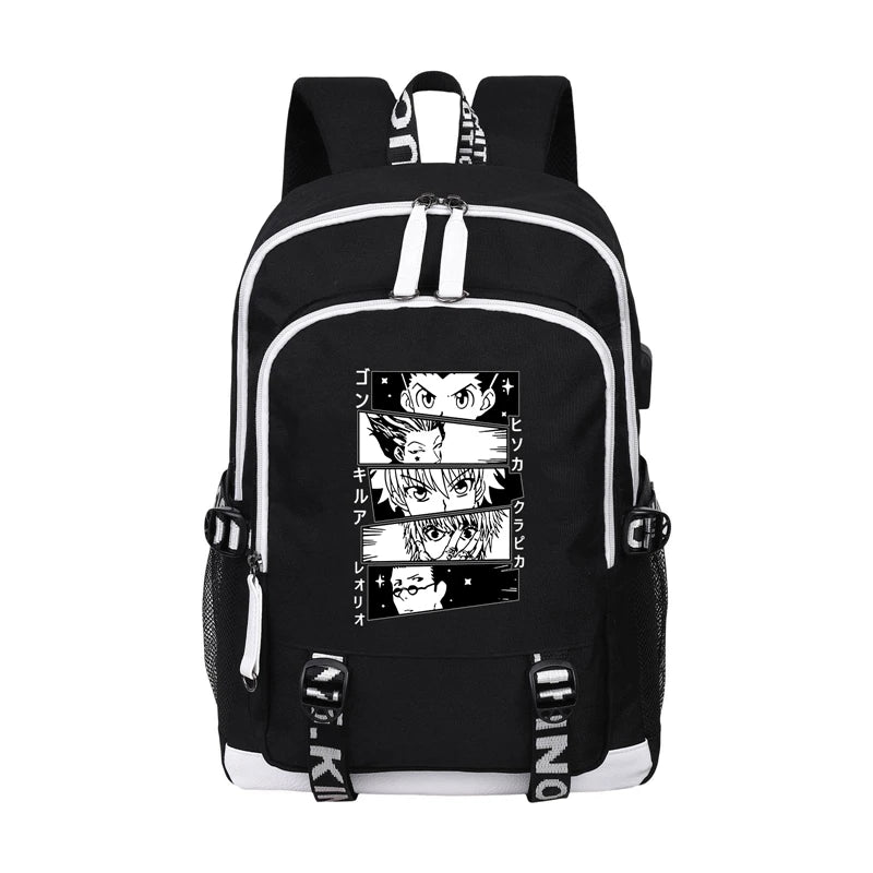 Hunter X Hunter School Backpack Season Oxford Cloth USB Charging Laptop Bag