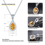 0.95 Carats Citrine Pendant in 925 Sterling Silver - Romantic Style