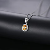 0.95 Carats Citrine Pendant in 925 Sterling Silver - Romantic Style