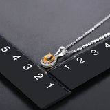 0.95 Carats Citrine Pendant in 925 Sterling Silver - Romantic Style