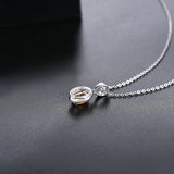 0.95 Carats Citrine Pendant in 925 Sterling Silver - Romantic Style