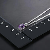 Amethyst Solid 925 Sterling Silver Pendant Real Oval 8x6mm Purple Gemstone