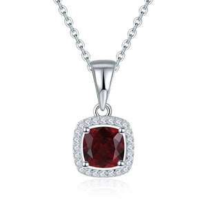 RedGarnet 925 Silver Pendant with Chain