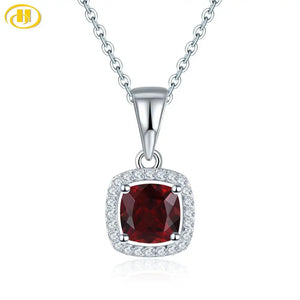 RedGarnet 925 Silver Pendant with Chain