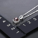 RedGarnet 925 Silver Pendant with Chain
