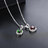 RedGarnet 925 Silver Pendant with Chain