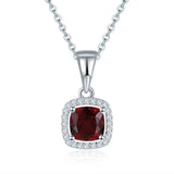 RedGarnet 925 Silver Pendant with Chain