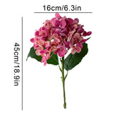 Hydrangea Artificial Flowers Silk Hydrangea Vase for Home Decoration