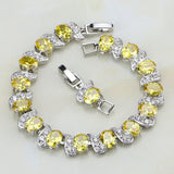 Golden Cubic Zirconia Charm Bracelet for Women