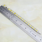 Golden Cubic Zirconia Charm Bracelet for Women