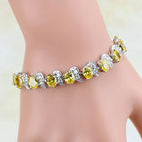 Golden Cubic Zirconia Charm Bracelet for Women