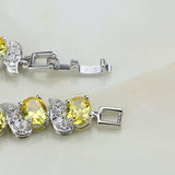 Golden Cubic Zirconia Charm Bracelet for Women