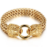Charming Golden Link Chain Men's Bracelet 8.66in 12mm