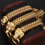 Charming Golden Link Chain Men's Bracelet 8.66in 12mm