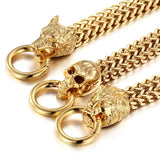 Charming Golden Link Chain Men's Bracelet 8.66in 12mm