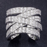 Hyperbole Cocktail Party Women Ring With Full CZ Stone Setting
