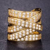 Hyperbole Cocktail Party Women Ring With Full CZ Stone Setting