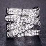 Hyperbole Cocktail Party Women Ring With Full CZ Stone Setting