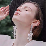 Transparent Ice Cube Dangle Earrings for Women
