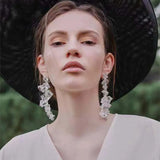 Transparent Ice Cube Dangle Earrings for Women