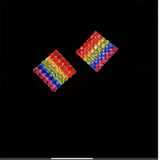 Rainbow Rhinestone Bib Choker Necklace for Women