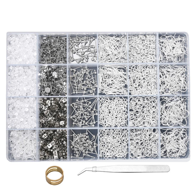 Hypoallergenic Earring Making Kit - Earring Posts, Jump Rings, Eye Pins