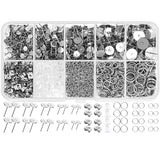 Hypoallergenic Earring Making Kit 1650pcs Stainless Steel Posts & Backs